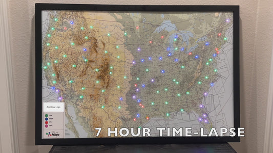 24x36 U.S. Live Aviation Weather Map